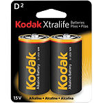 Батарейка KODAK (Тип D) (30952058) XtraLife Alkaline R20 (2шт/блистер) - фото