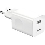 Зарядное устройство Baseus CCALL-BX02 1*USB QC3.0 (White) Сетевое ЗУ (до 12V/2A) - фото