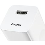 Фото Сетевое ЗУ Baseus CCALL-BX02 White, USB-A QC3.0 , до 12V/2A #1