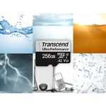 Изображение microSD XC 256 GB Transcend 340S Class10 UHS-I U3 A2 (TS256GUSD340S) SD адаптер, R160/W125 MB/s #2 Фото microSD XC 256 GB Transcend 340S Class10 UHS-I U3 A2 (TS256GUSD340S) SD адаптер, R160/W125 MB/s #2