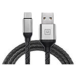 Фото Кабель REAL-EL USB 2.0 Premium USB / Type C Leather 1m, black-silver (EL123500049) 104802