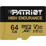 Изображение microSD XC 64GB Patriot High Endurance UHS-I U3 C10 V30 (с переходником SD, PEF64GE31MCH) R-95 MB/s Фото microSD XC 64GB Patriot High Endurance UHS-I U3 C10 V30 (с переходником SD, PEF64GE31MCH) R-95 MB/s