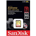 Фото SD HC 16Gb SanDisk Extreme Class 10 UHS-I U3 (SDSDXNE-016G-GNCIN) (90Mb/s, 600x) #2