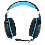 Фото REAL-EL GDX-7500 black-blue наушники с микрофоном (кожаные) Джек 3,5мм 4pin, адаптер 1м для ПК #2