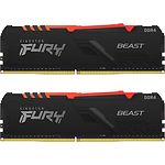 Фото DDR-4 2шт x 16GB 3000МГц Kingston FURY Beast RGB (KF430C15BB1AK2/32)