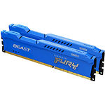 Фото DDR-3 2шт x 4GB PC-15000 (1866) Kingston FURY Beast Blue (KF318C10BK2/8)
