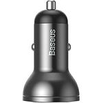 Изображение Автомобильное ЗУ Baseus CCBX-0G Black-Grey, 2*USB-A, 4.8A, 24W #6 Фото Автомобильное ЗУ Baseus CCBX-0G Black-Grey, 2*USB-A, 4.8A, 24W #6