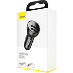 Изображение Автомобильное ЗУ Baseus CCBX-0G Black-Grey, 2*USB-A, 4.8A, 24W #4 Фото Автомобильное ЗУ Baseus CCBX-0G Black-Grey, 2*USB-A, 4.8A, 24W #4