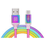 Фото Кабель REAL-EL USB 2.0 Premium USB / Type C 1m, Rainbow (EL123500050) 104734
