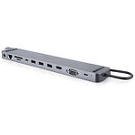 Фото Док-станция/HUB REAL-EL CQ-1000 USB Type-C -->3*USB A 3.1, USB-C, HDMI, RJ45, audio 3.5 mm, SD/TF, V #8