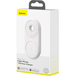 Изображение Беспроводное Wireless ЗУ Baseus WXPL-B02 White Planet, USB питание, 2in1 cable winder+wireless charg #4 Фото Беспроводное Wireless ЗУ Baseus WXPL-B02 White Planet, USB питание, 2in1 cable winder+wireless charg #4
