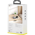 Изображение Беспроводное Wireless ЗУ Baseus WXPL-B02 White Planet, USB питание, 2in1 cable winder+wireless charg #3 Фото Беспроводное Wireless ЗУ Baseus WXPL-B02 White Planet, USB питание, 2in1 cable winder+wireless charg #3
