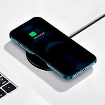 Изображение Беспроводное Wireless ЗУ Baseus WXJK-E01 Black, USB питание, Simple Magnetic #3 Фото Беспроводное Wireless ЗУ Baseus WXJK-E01 Black, USB питание, Simple Magnetic #3
