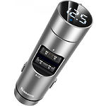 Изображение Автомобильное ЗУ с FM-модулятором Baseus CCNLZ-0S Column Car Silver Фото Автомобильное ЗУ с FM-модулятором Baseus CCNLZ-0S Column Car Silver