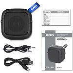 Изображение SVEN PS-48 (black) портативная система 5Вт, Li-Ion аккумулятор, USB, microSD,FM,BT #3 Фото SVEN PS-48 (black) портативная система 5Вт, Li-Ion аккумулятор, USB, microSD,FM,BT #3
