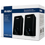 Фото Акустическая система SVEN 318 black, 2*2,5W speaker, USB #1