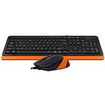 Фото Клавиатура+мышь A4tech F1010 Fstyler Black+ Orange, USB #7