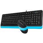 Фото Клавиатура+мышь A4tech F1010 Fstyler, USB, Black+Blue #7
