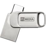 Изображение USB Flash 32Gb MyMedia MyDual by Verbatim {69266} USB 2.0/USB Type-C Silver Фото USB Flash 32Gb MyMedia MyDual by Verbatim {69266} USB 2.0/USB Type-C Silver