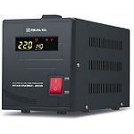 Фото Стабилизатор REAL-EL STAB ENERGY-2000 (EL122400013), black, 2000VA (1600Вт), LCD, 2 евророзетки