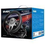 Изображение Руль SVEN GC-W800 c педалями, виброотдача, 12 кнопок, рычаг передач, 2 оси, 8-ми позиц.джойстик #1 Фото Руль SVEN GC-W800 c педалями, виброотдача, 12 кнопок, рычаг передач, 2 оси, 8-ми позиц.джойстик #1
