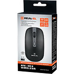 Фото Мышка REAL-EL RM-301 Wireless black (EL123200022) 2 key, 1 Wheel