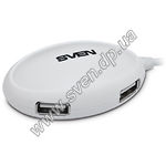 Изображение Концентратор HUB USB 2.0 SVEN HB-401 white, 4 ports Фото Концентратор HUB USB 2.0 SVEN HB-401 white, 4 ports