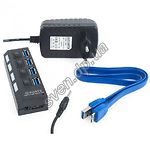 Изображение Концентратор HUB USB 3.0 Gembird UHB-U3P4-22 Фото Концентратор HUB USB 3.0 Gembird UHB-U3P4-22