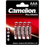 Фото Батарейка CAMELION LR03-BP4 Plus Alkaline Red AAA (4260033150042) 4шт/blister #1