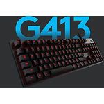Фото Клавиатура Logitech G413 Mechanical Gaming USB, Carbon (920-008309) Red LED #1