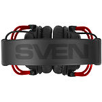 Изображение SVEN AP-G1000MV black-red наушники с микрофоном Джек 3,5мм 4pin, адаптер для ПК, съемный микрофон #1 Фото SVEN AP-G1000MV black-red наушники с микрофоном Джек 3,5мм 4pin, адаптер для ПК, съемный микрофон #1