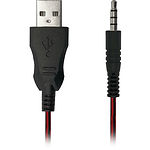 Фото REAL-EL GDX-7450 black-red (EL124100039) наушники с микрофоном,3.5мм 4pin,адаптер 1м в ПК, подсветка #3
