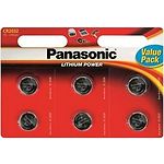 Изображение Батарейка PANASONIC CR2032 Lithium (CR-2032EL/6B) 6шт/blister Фото Батарейка PANASONIC CR2032 Lithium (CR-2032EL/6B) 6шт/blister
