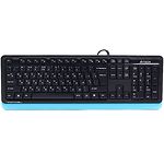 Изображение Клавиатура A4tech FKS10 Fstyler Sleek MMedia Comfort keyboard, USB, Blue Фото Клавиатура A4tech FKS10 Fstyler Sleek MMedia Comfort keyboard, USB, Blue
