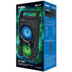 Изображение SVEN PS-440 Black 00410097, портативная система 2x10 Вт, Li-Ion аккум., microSD,FM,BT,LED дисплей #3 Фото SVEN PS-440 Black 00410097, портативная система 2x10 Вт, Li-Ion аккум., microSD,FM,BT,LED дисплей #3