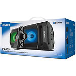 Изображение SVEN PS-655 Black, портативная система 2x25 Вт, Li-Ion аккумулятор, USB, microSD,FM,BT, дисплей #2 Фото SVEN PS-655 Black, портативная система 2x25 Вт, Li-Ion аккумулятор, USB, microSD,FM,BT, дисплей #2