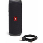 Изображение JBL Flip 5 Black (JBLFLIP5BLK) портативная система 20Вт, Li-Ion аккум., водонепрониц. , мик., BT #7 Фото JBL Flip 5 Black (JBLFLIP5BLK) портативная система 20Вт, Li-Ion аккум., водонепрониц. , мик., BT #7