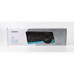 Клавиатура + мышь A4tech FG1010 Fstyler беспроводная, Black+ Blue, USB - фото