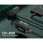 Фото Сетевое ЗУ REAL-EL CH-210 black (EL123160014) 2*USB-A, 100-240V, 2,1А ,5V #1
