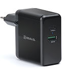 Фото Сетевое ЗУ REAL-EL CH-350 Black (EL123160017) USB-A+Type-C, 100-240V, 3А , 5-12V #10
