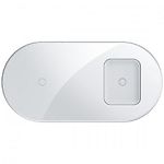 Изображение Беспроводное Wireless ЗУ Baseus WXJK-02 White, USB питание, 2in1 18W For Phones+Pods #2 Фото Беспроводное Wireless ЗУ Baseus WXJK-02 White, USB питание, 2in1 18W For Phones+Pods #2