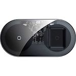 Изображение Беспроводное Wireless ЗУ Baseus WXJK-A01 Black Transparent, USB питание, 2in1 15W For Phones+Pods #2 Фото Беспроводное Wireless ЗУ Baseus WXJK-A01 Black Transparent, USB питание, 2in1 15W For Phones+Pods #2