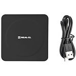 Изображение Беспроводное Wireless ЗУ REAL-EL WL-710 Black (EL123160018) подставка + TYPE-C кабель #6 Фото Беспроводное Wireless ЗУ REAL-EL WL-710 Black (EL123160018) подставка + TYPE-C кабель #6