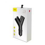 Изображение Автомобильное ЗУ Baseus CCALL-YX01 2*USB+транзит прикуривателя, 3A #4 Фото Автомобильное ЗУ Baseus CCALL-YX01 2*USB+транзит прикуривателя, 3A #4