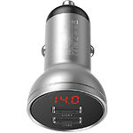 Изображение Автомобильное ЗУ Baseus CCBX-0S Silver, 2*USB-A, 4.8A, 24W #2 Фото Автомобильное ЗУ Baseus CCBX-0S Silver, 2*USB-A, 4.8A, 24W #2