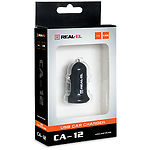 Фото Автомобильное ЗУ REAL-EL CA-12 Black (EL123160008) в прикуриватель,USB 12v/24v,1A #1