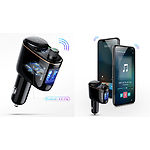 Фото Автомобильное ЗУ с FM-модулятором Baseus CCALL-RH01 Black #1