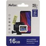 Фото microSD HC 16GB Netac P500 Class 10 UHS-I (без переходника NT02P500STN-016G-S) #1