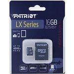 Фото microSD HC 16Gb PATRIOT LX UHS-I Class10 (PSF16GMCSDHC10) с SD переходником #1