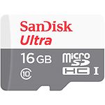 Изображение microSD HC 16Gb SanDisk Ultra Class 10 UHS-I (SDSQUNS-016G-GN3MA) с переходником, #1 Фото microSD HC 16Gb SanDisk Ultra Class 10 UHS-I (SDSQUNS-016G-GN3MA) с переходником, #1